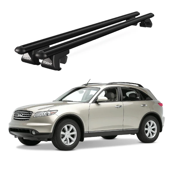 Venüs Infiniti Fx35 (2003-2009) Uyumlu Siyah Ara Atkı Port Bagaj Tavan Barı ürün görseli 1