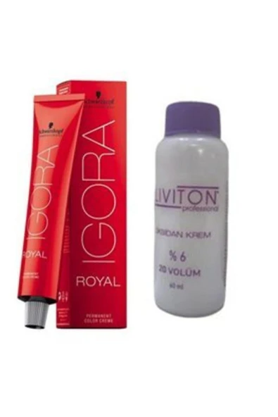 Royal Saç Boyası 6.77 Yoğun Bakır Koyu Kumral 60 Ml + Liviton Mini Oksidan 20 Vol. ürün görseli 1