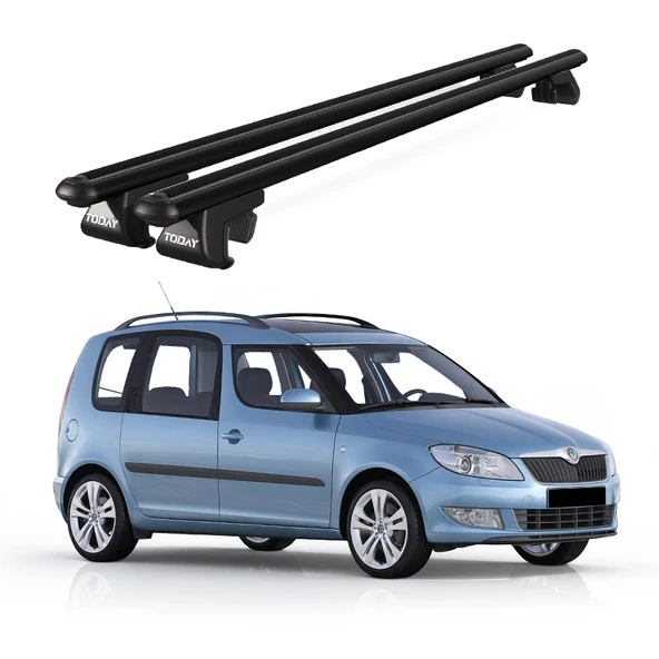 Venüs Skoda Roomster Scout (2007-2015) Uyumlu Siyah Ara Atkı Port Bagaj Tavan Barı ürün görseli 1