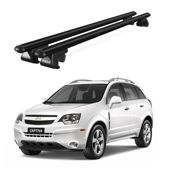 Venüs Chevrolet Captiva Suv (2007-2018) Uyumlu Siyah Ara Atkı Port Bagaj Tavan Barı ürün görseli 1