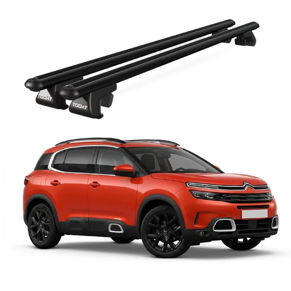 Venüs Citroen C5 Aircross (2019-2021) Uyumlu Siyah Ara Atkı Port Bagaj Tavan Barı ürün görseli 1