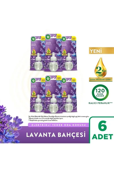 Air Wick Elektrikli Oda Kokusu Yedek Şişe Lavanta Bahçesi 6x19 ML ürün görseli 1