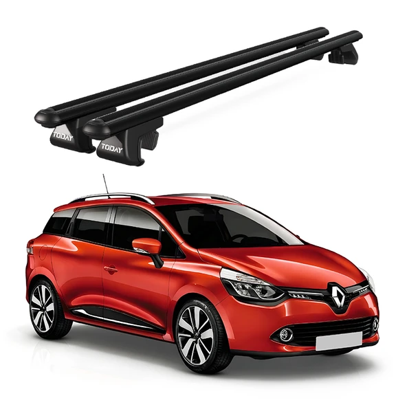 Venüs Renault Clio Iv Sportour (2012-2019) Uyumlu Siyah Ara Atkı Port Bagaj Tavan Barı ürün görseli 1