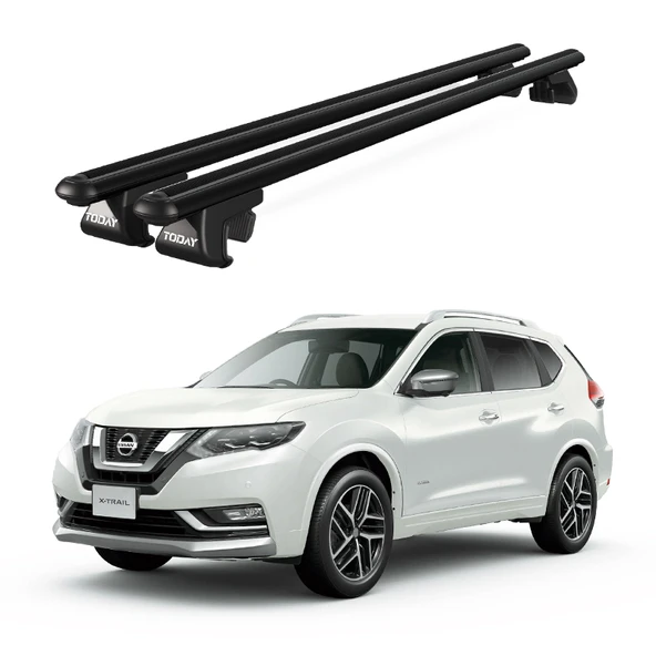 Venüs Nissan X-Trail (2014-2022) Uyumlu Siyah Ara Atkı Port Bagaj Tavan Barı ürün görseli 1