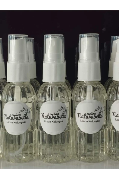 Limon Kolonyası 50 ml 10 Adet ,hediyelik,nişan,nikah,sünnet.mevlüt, Plastik Sprey Şişe ,çanta Boy ürün görseli 1