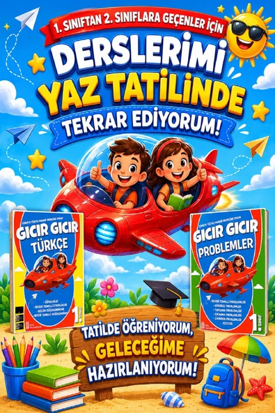 1. Sınıftan 2.Sınıfa Geçenler İçin Derslerimi Yaz Tatilinde Tekrar Ediyorum Seti -2 ürün görseli 1