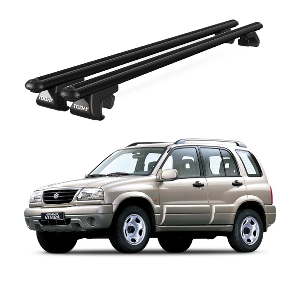 Venüs Suzuki Grand Vitara 5D (1999-2005) Uyumlu Siyah Ara Atkı Port Bagaj Tavan Barı ürün görseli 1