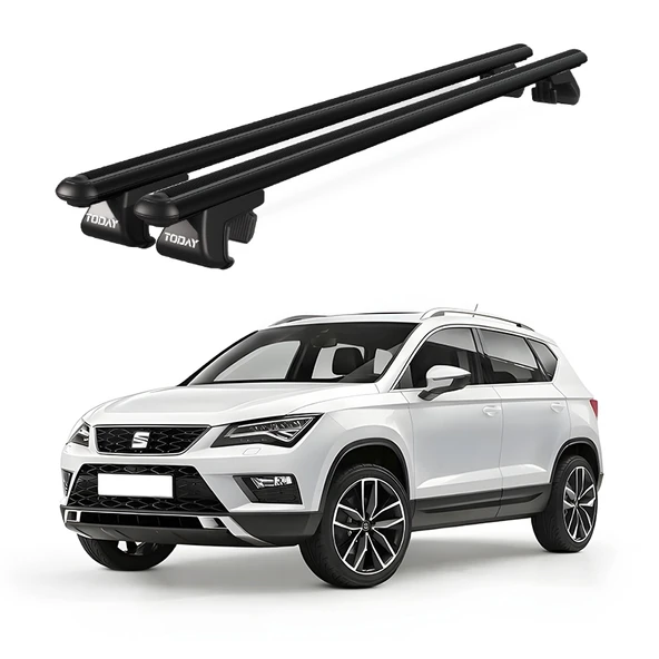 Venüs Seat Ateca (2016 Ve Sonrası) Uyumlu Siyah Ara Atkı Port Bagaj Tavan Barı ürün görseli 1