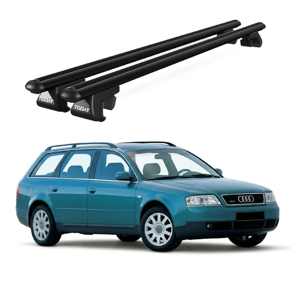Venüs Audi A6 Avant (1998-2004) Uyumlu Siyah Ara Atkı Port Bagaj Tavan Barı ürün görseli 1