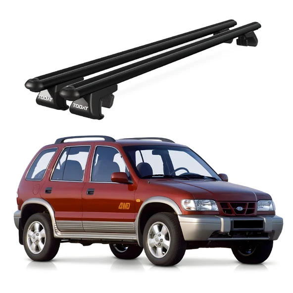 Venüs Kia Sportage (1993-2003) Uyumlu Siyah Ara Atkı Port Bagaj Tavan Barı ürün görseli 1