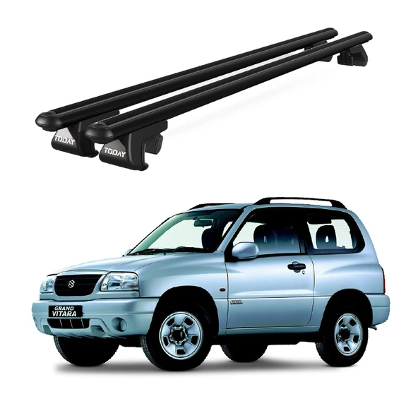 Venüs Suzuki Grand Vitara 3D (1999-2005) Uyumlu Siyah Ara Atkı Port Bagaj Tavan Barı ürün görseli 1