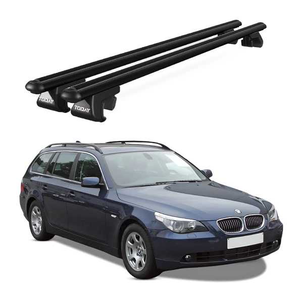 Venüs Bmw 5 Series E61 Touring (2004-2010) Uyumlu Siyah Ara Atkı Port Bagaj Tavan Barı ürün görseli 1