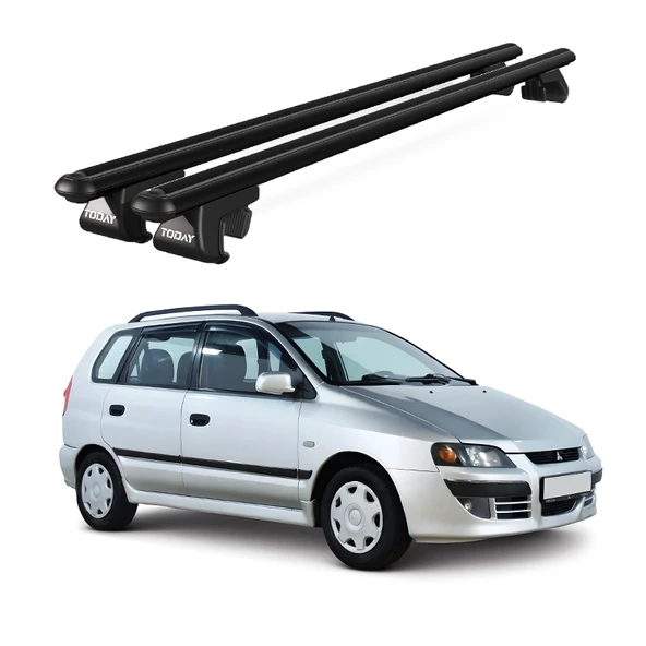 Venüs Mitsubishi Space Star (2002-2005) Uyumlu Siyah Ara Atkı Port Bagaj Tavan Barı ürün görseli 1