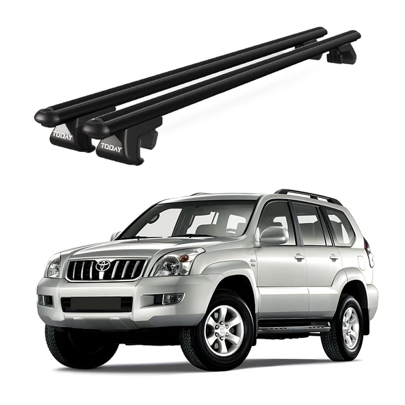 Venüs Toyota Land Cruiser 120 (2002-2009) Uyumlu Siyah Ara Atkı Port Bagaj Tavan Barı ürün görseli 1