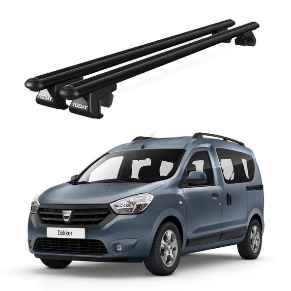 Venüs Dacia Dokker Van (2012 Ve Sonrası) Uyumlu Siyah Ara Atkı Port Bagaj Tavan Barı ürün görseli 1
