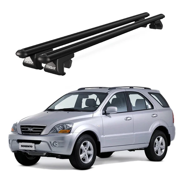 Venüs Kia Sorento (2002-2009) Uyumlu Siyah Ara Atkı Port Bagaj Tavan Barı ürün görseli 1