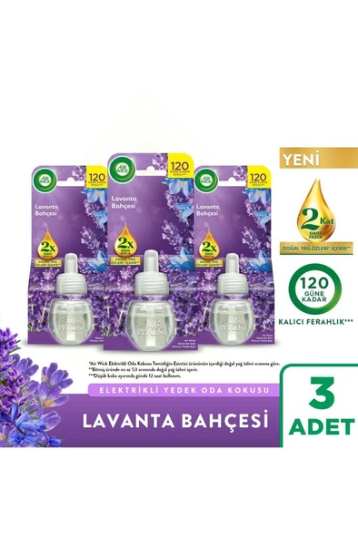 Air Wick Elektrikli Oda Kokusu Yedek Şişe Lavanta Bahçesi 3x19 ML ürün görseli 1