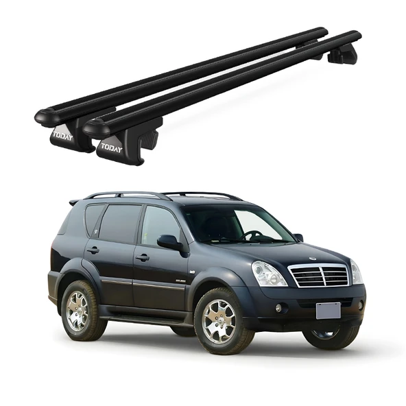 Venüs Ssangyong Rexton Mkıı (2006-2012) Uyumlu Siyah Ara Atkı Port Bagaj Tavan Barı ürün görseli 1