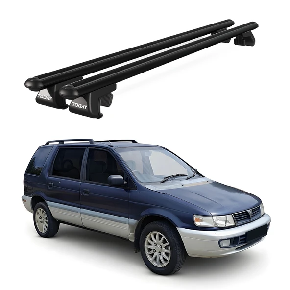 Venüs Mitsubishi Chariot (1991-1997) Uyumlu Siyah Ara Atkı Port Bagaj Tavan Barı ürün görseli 1