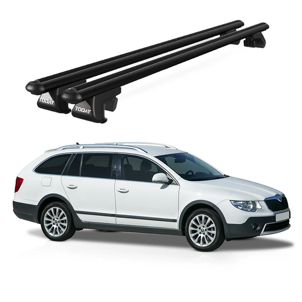 Venüs Skoda Superb Alldrive Mkıı (2012-2015) Uyumlu Siyah Ara Atkı Port Bagaj Tavan Barı ürün görseli 1