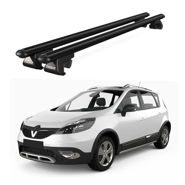 Venüs Renault Grand X Mod (2012-2016) Uyumlu Siyah Ara Atkı Port Bagaj Tavan Barı ürün görseli 1