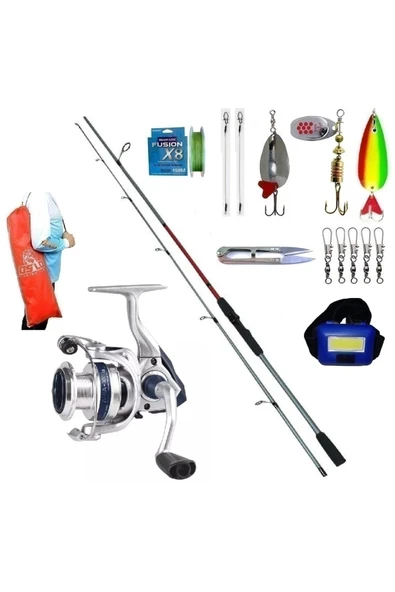 Aria-3000a Double Black 270cm 15-40gr Turna Spin Olta Takımı Seti ürün görseli 1