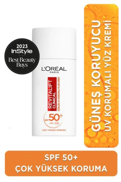 L'Oréal Paris Revitalift Clinical SPF 50+ Günlük Yüksek UV Korumalı Yüz Güneş Kremi 50ml ürün görseli 1