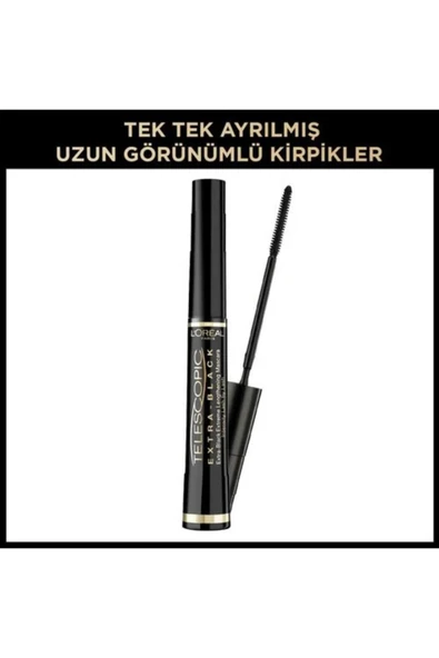 L'oréal Paris Telescopic Carbon Black Maskara - Siyah ürün görseli 1