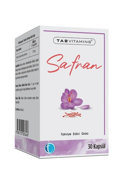 Tabvitamins Safran 50 mg 30 Kapsül ürün görseli 1