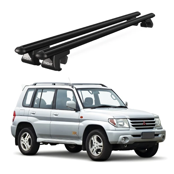 Venüs Mitsubishi Pajero Io 5D (1998-2007) Uyumlu Siyah Ara Atkı Port Bagaj Tavan Barı ürün görseli 1