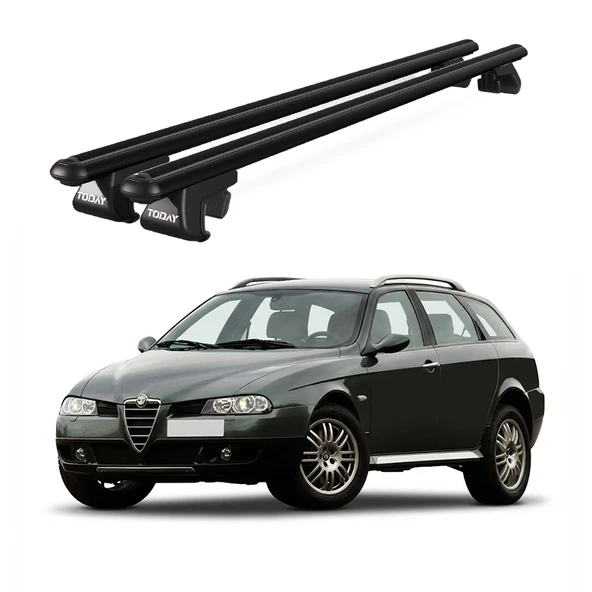 Venüs Alfa Romeo 156 Crosswagon (T932) (2004-2007) Uyumlu Siyah Ara Atkı Port Bagaj Tavan Barı ürün görseli 1