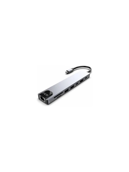 Inca ITPC-7T Type-C Girişli 8 Port 4K Dönüştürücü Hub ürün görseli 1