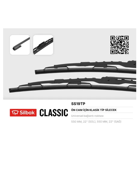 SİLECEK SÜPÜRGESİ 550MM BERLINGO-PARTNER <-08 BOXER-JUMPER-DUCATO <-06 P206-P306-XSARA-P406 SPRINTER ürün görseli 1