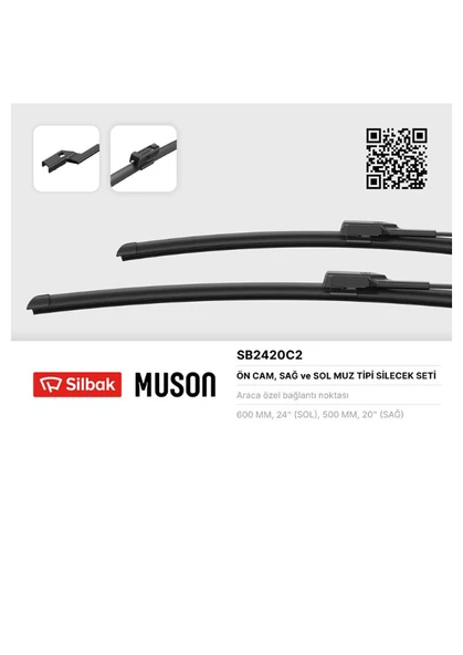 SİLECEK SÜPÜRGESİ 600/500mm (MUZ TİPİ) A5 07 HYUNDAI IIX 55 09- VERACRUZ 06- ürün görseli 1