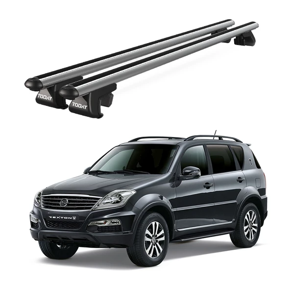 Ssangyong Rexton W (2013 Ve Sonrası) Uyumlu Gri Ara Atkı Port Bagaj Tavan Barı ürün görseli 1