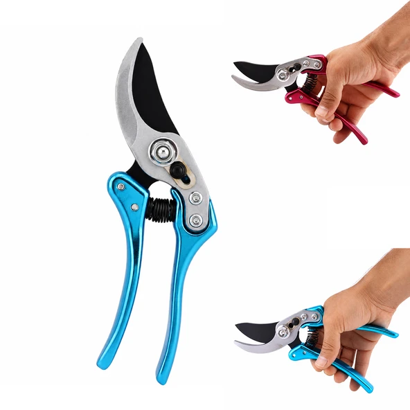 (1 Adet) Bağ Makası Bahçe Bitki Çiçek Budama Makası Ergonomik Saplı Keskin Çelik Dal Kesme Makası ürün görseli 1
