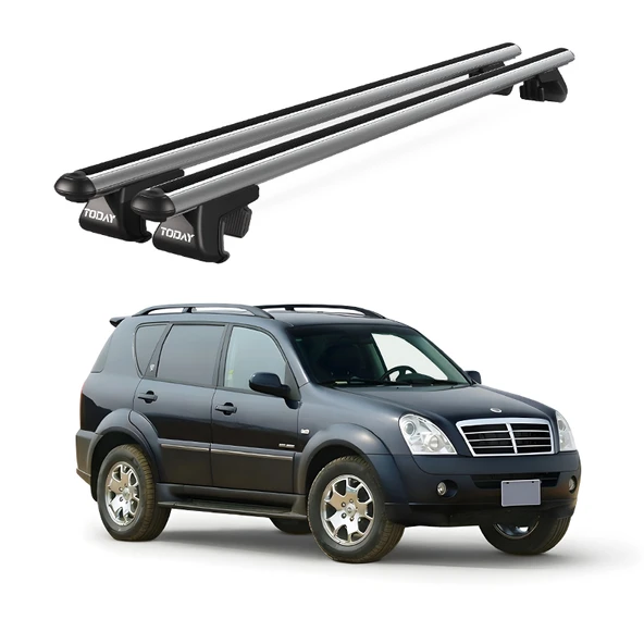 Venüs Ssangyong Rexton Mkıı (2006-2012) Uyumlu Gri Ara Atkı Port Bagaj Tavan Barı ürün görseli 1