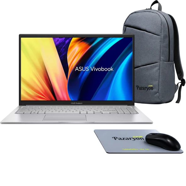 Asus Vivobook 15, Core i3-1315U, 8GB RAM, 512GB SSD, 15.6" Win11+Office (Çanta&Mouse Hediyeli) ürün görseli 1