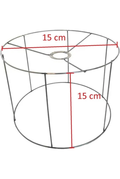 Silindir Makrome/kurdela Abajur Çember Teli 15cm-15 Cm Küçük Boy Kendin Yap ürün görseli 1