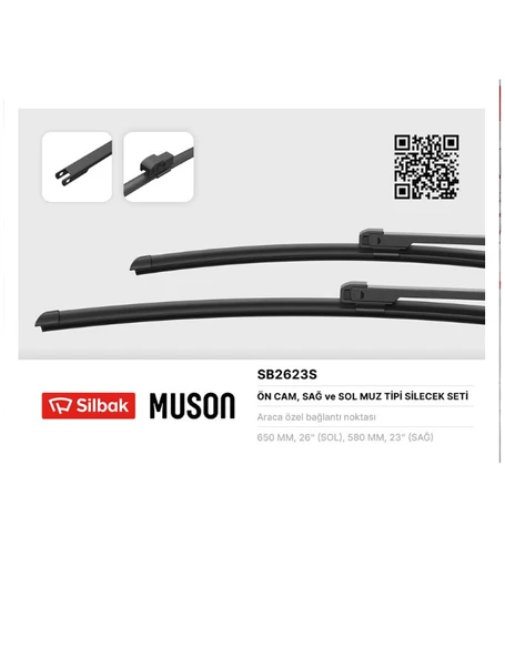 SİLECEK SÜPÜRGESİ 650/580MM (MUZ TİPİ) BMW 5 SERISI E39 OZEL DIZAYN ürün görseli 1