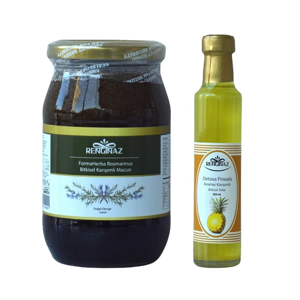 Renginaz Ananas Sirkesi ve Biberiye Macun İkili Set ürün görseli 1