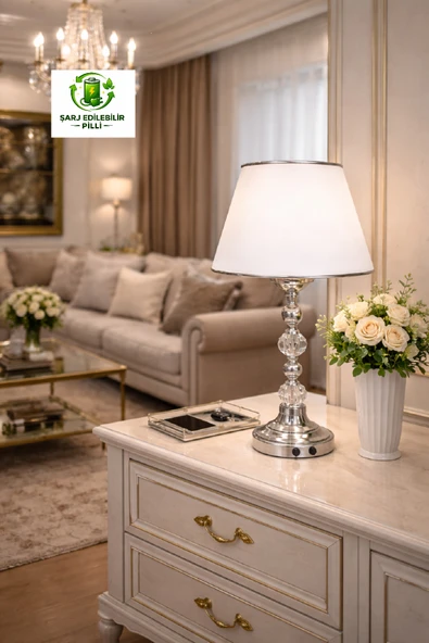 Şarj Edilebilir Pilli Led Dekoratif Masa Abajuru Gece Lambası ürün görseli 1