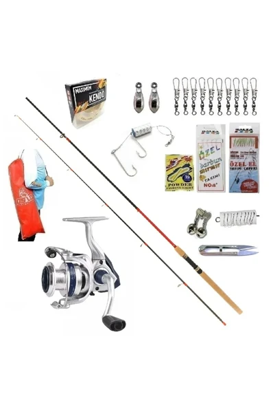 Okuma Aria-3000a 270cm 10-35gr Remixon Red Zoom Karbon Kıyı Spin Olta Takımı Seti ürün görseli 1
