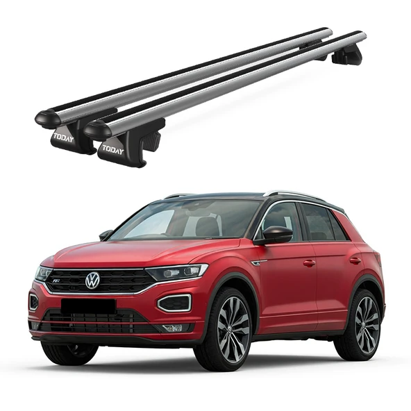 Venüs Volkswagen T-Roc (2017 Ve Sonrası) Uyumlu Gri Ara Atkı Port Bagaj Tavan Barı ürün görseli 1