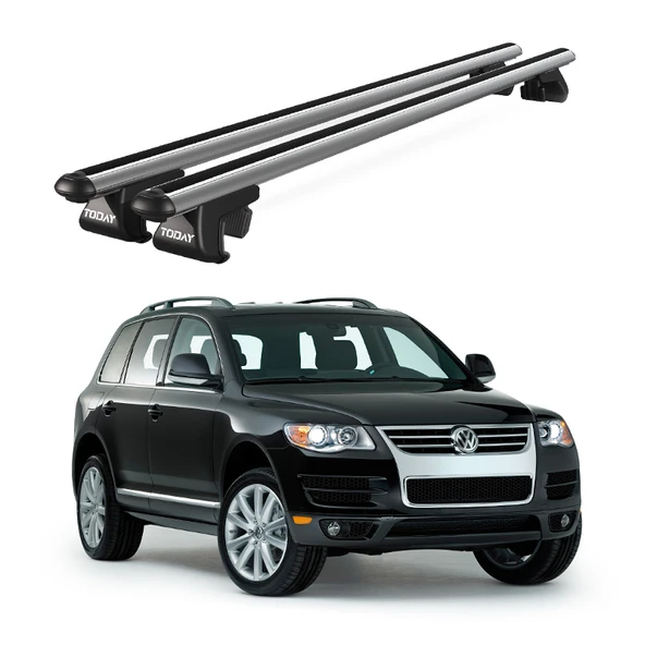 Venüs Volkswagen Touareg (2002-2010) Uyumlu Gri Ara Atkı Port Bagaj Tavan Barı ürün görseli 1