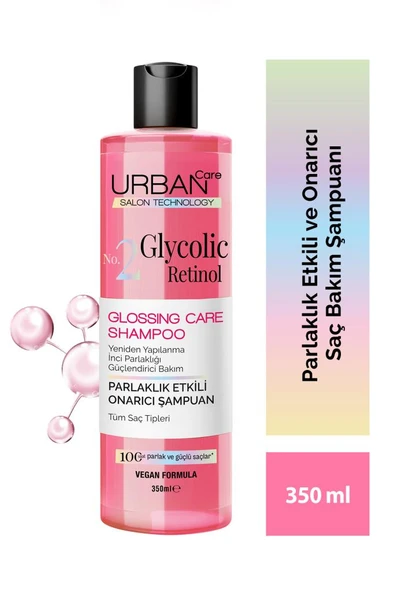 Urban Care Glycolic Retinol Parlaklık Etkili Onarıcı Saç Bakım Şampuanı-350ml-Gloss ürün görseli 1