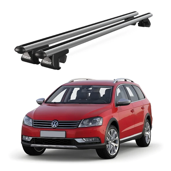 Venüs Volkswagen Passat Alltrack B7 (2008 Ve Sonrası) Uyumlu Gri Ara Atkı Port Bagaj Tavan Barı ürün görseli 1