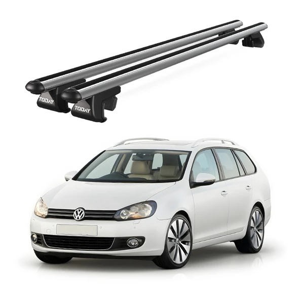 Venüs Volkswagen Golf (2009-2013) Uyumlu Gri Ara Atkı Port Bagaj Tavan Barı ürün görseli 1