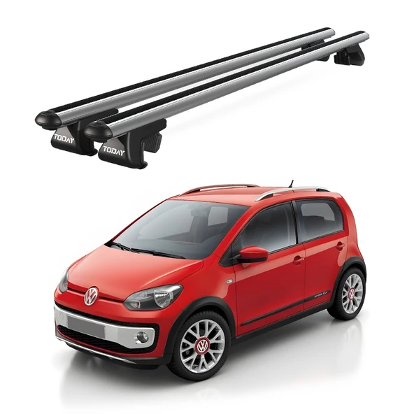 Venüs Volkswagen Up Cross (2013 Ve Sonrası) Uyumlu Gri Ara Atkı Port Bagaj Tavan Barı ürün görseli 1