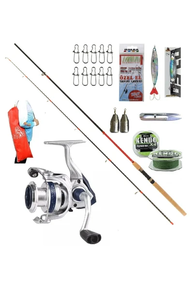 Okuma Aria-3000a 270cm 10-35gr Remixon Red Zoom Karbon Spin Olta Takımı Seti ürün görseli 1